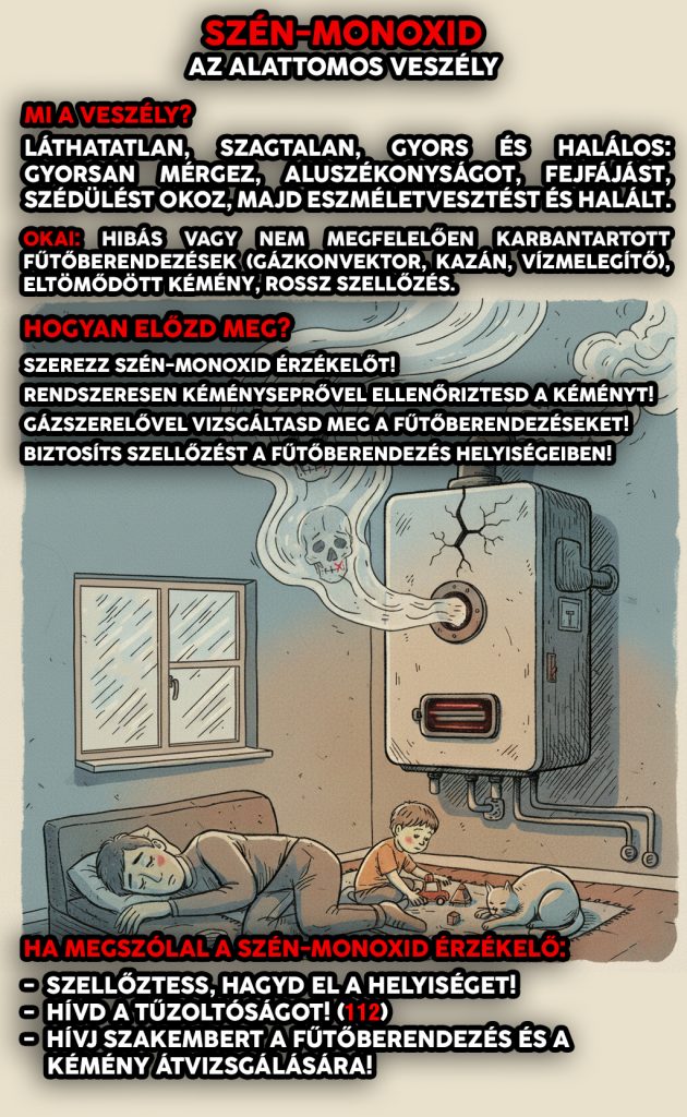 Tájékoztató a kéménytüzekkel, és a CO okozta mérgezések megelőzésével kapcsolatban