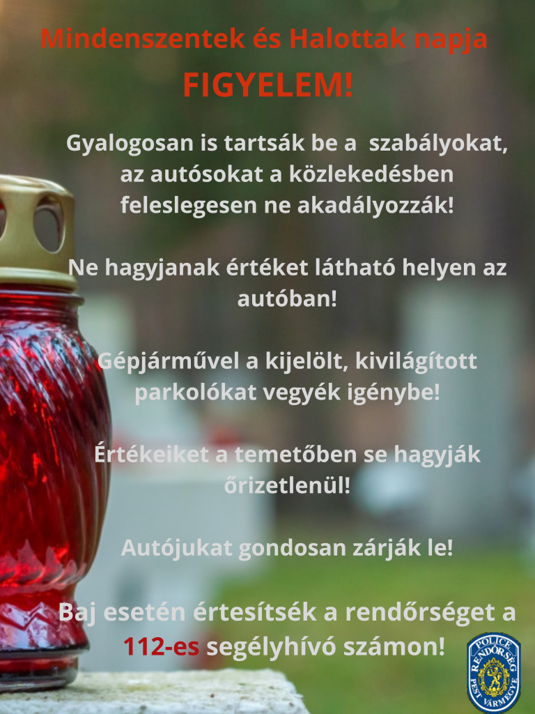 Felhívás a rendőrség részéről